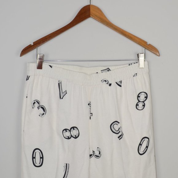 See by Chloé Ivory Number Print Woven Track Pants - Picture 4 of 9